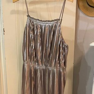 Banana Republic Pleated Metallic Dress
